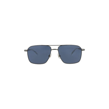 Montblanc Aviator-Frame Metal Sunglasses 'Blue/Silver'