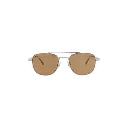 Montblanc Aviator-Frame Metal Sunglasses 'Brown/Silver'