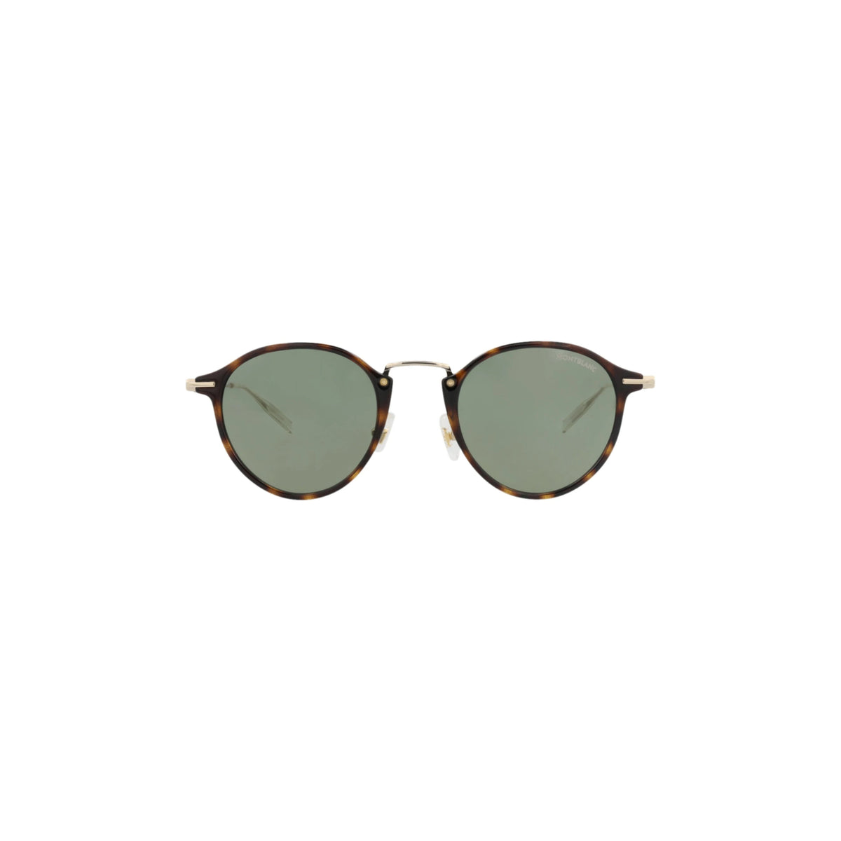 Montblanc Round-Frame Injection Sunglasses 'Green/Gold'