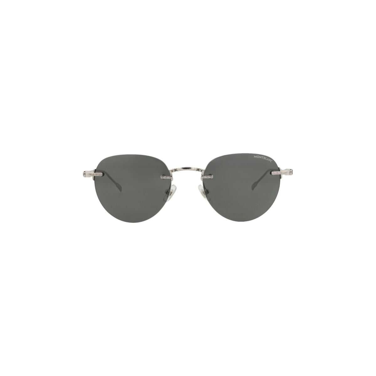 Montblanc Round-Frame Metal Sunglasses 'Grey/Silver'