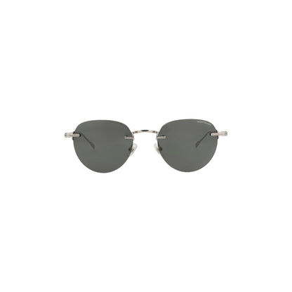 Montblanc Round-Frame Metal Sunglasses 'Grey/Silver'