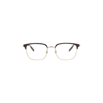 Montblanc Square-Frame Metal Optical Frames 'Gold/Brown'