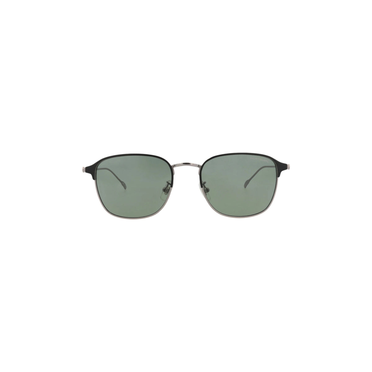 Montblanc Square-Frame Metal Sunglasses 'Green/Silver'