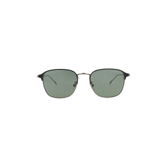 Montblanc Square-Frame Metal Sunglasses 'Green/Silver'