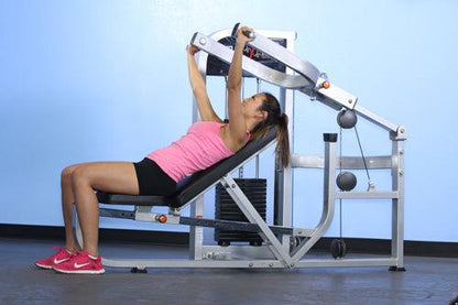 Muscle D Fitness Dual Function Multi Press Combo - Adjustable - Multi-Position - Pin Selectorized - Chest - Shoulder - Triceps Press