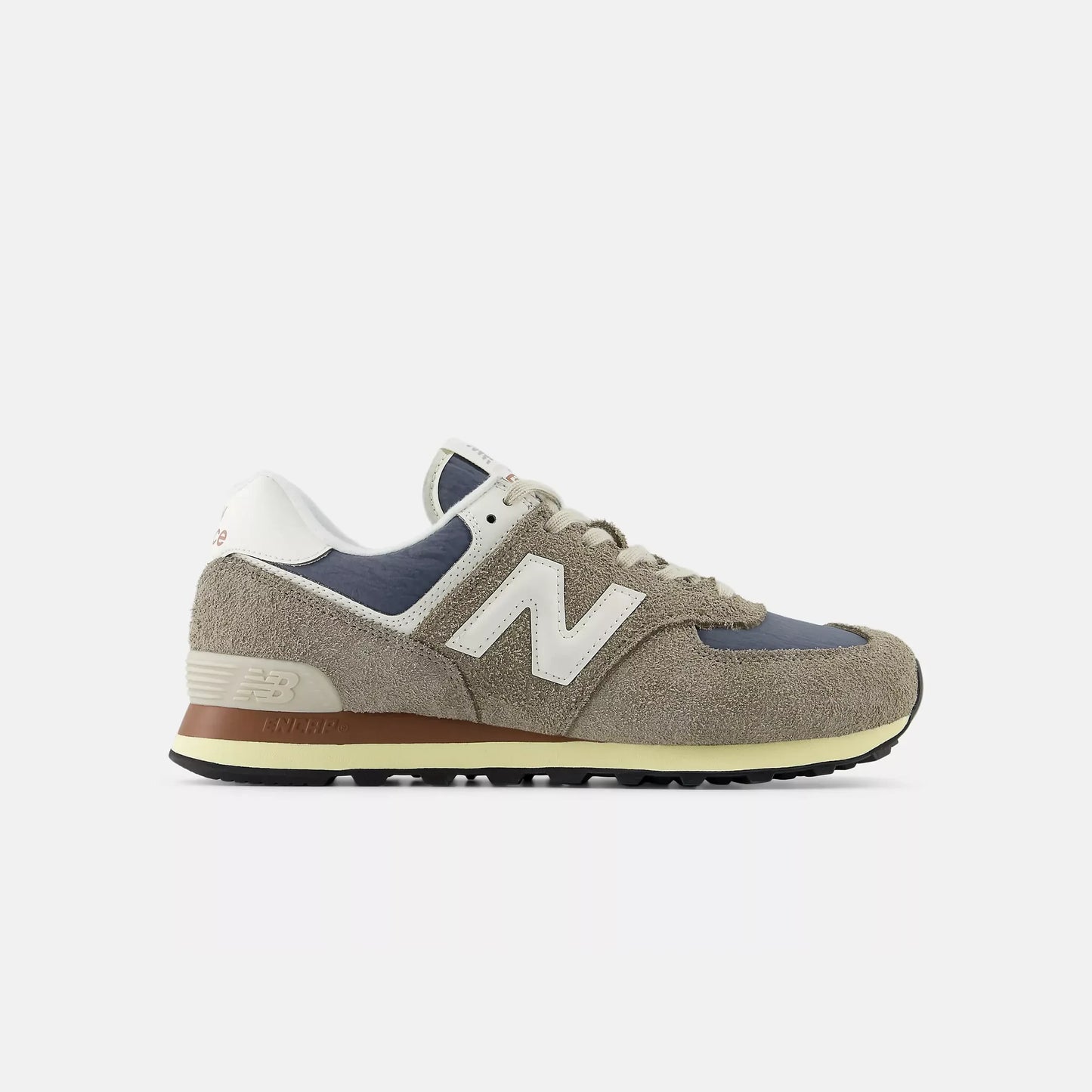 Size 9.5M New Balance 574 'Arid Stone/Sea Salt'