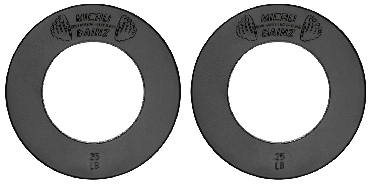 Micro Gainz Olympic Size Fractional Weight Plates Pair of .25LB Plates