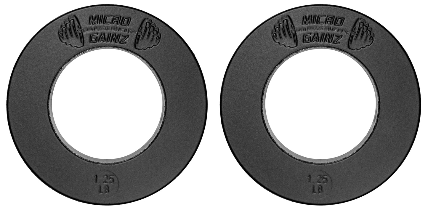 Micro Gainz Olympic Size Fractional Weight Plates Pair of 1.25LB Plates
