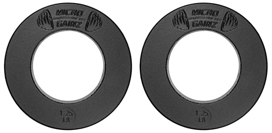 Micro Gainz Olympic Size Fractional Weight Plates Pair of 1.25LB Plates