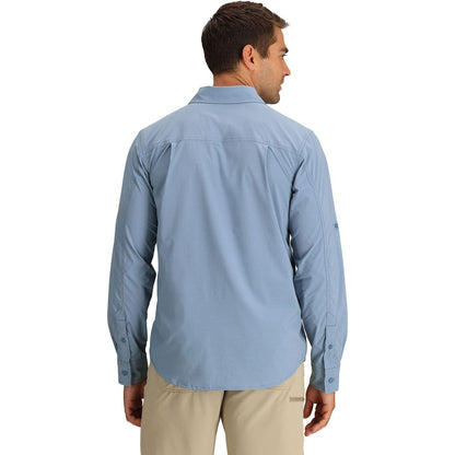 Size L Outdoor Research Way Station Long Sleeve Button Up UPF 30 Shirt