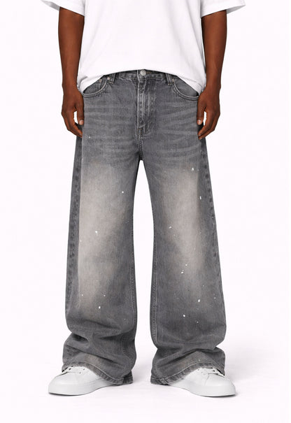 UNDEVELOPED Slate Wideboy Splatter Denim