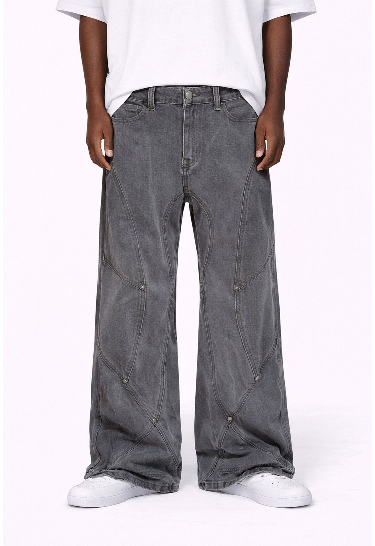 UNDEVELOPED Grey Panel Denim