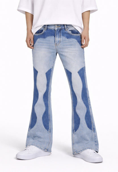 UNDEVELOPED Azul Split Patchwork Denim