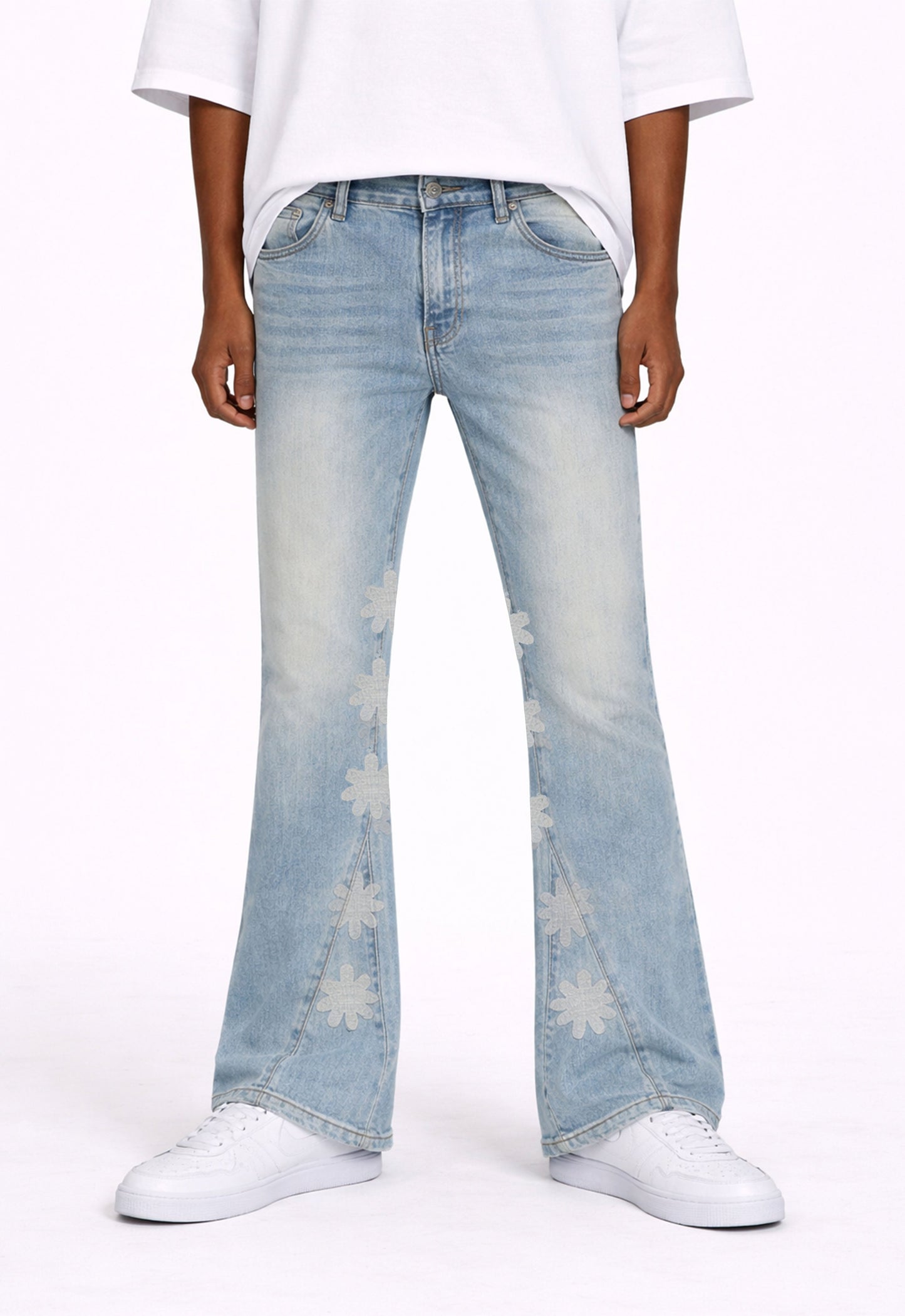 UNDEVELOPED Stone Asterisk Flare Denim