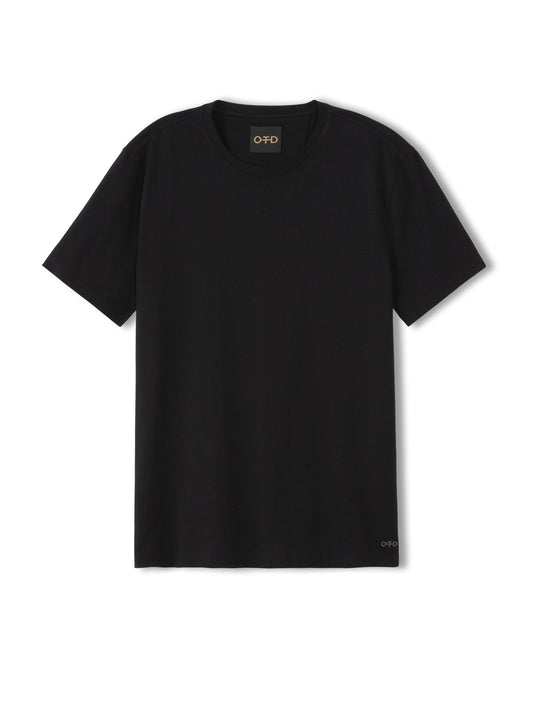 Men's Black Cotton-Jersey Tee
