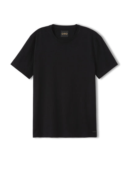 Men's Black Cotton-Jersey Tee