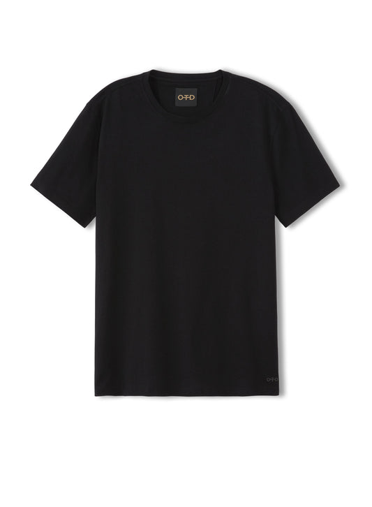 Men's Black Cotton-Jersey Tee