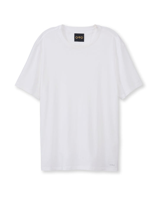 Men's White Cotton-Jersey Tee