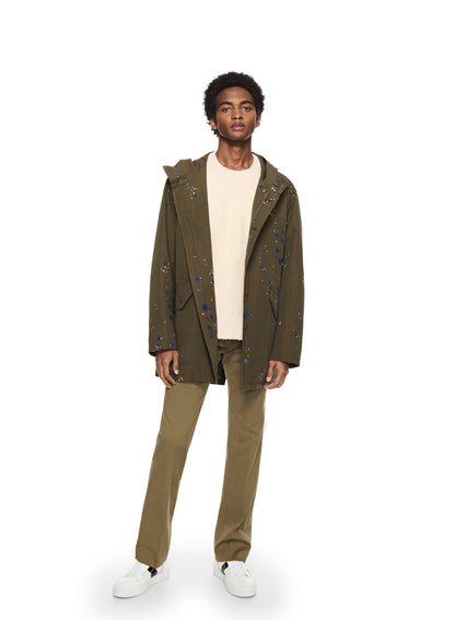 OTD Linen-Blend Paint Splattered Parka - Mann