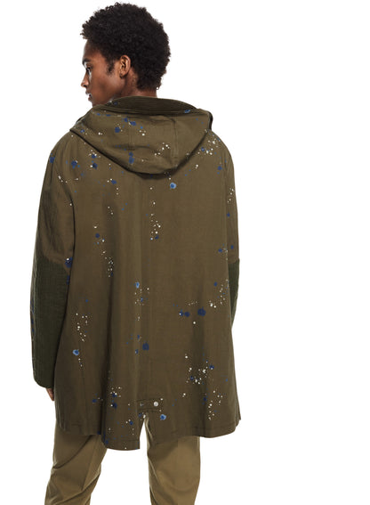 OTD Linen-Blend Paint Splattered Parka - Mann