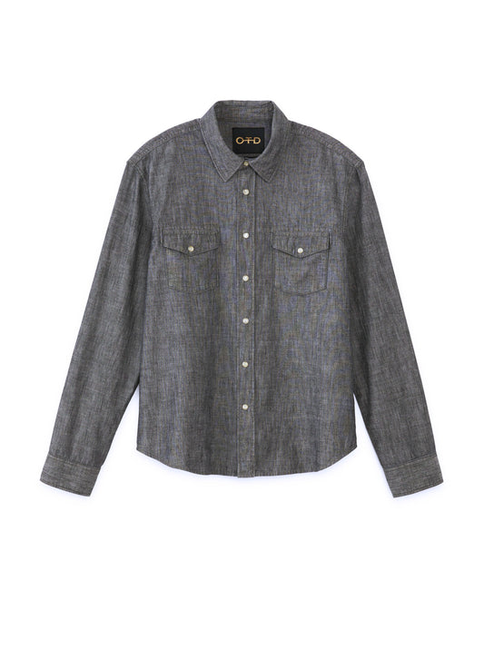 Front of Men's Navy Multi Check Shirt - Image #2