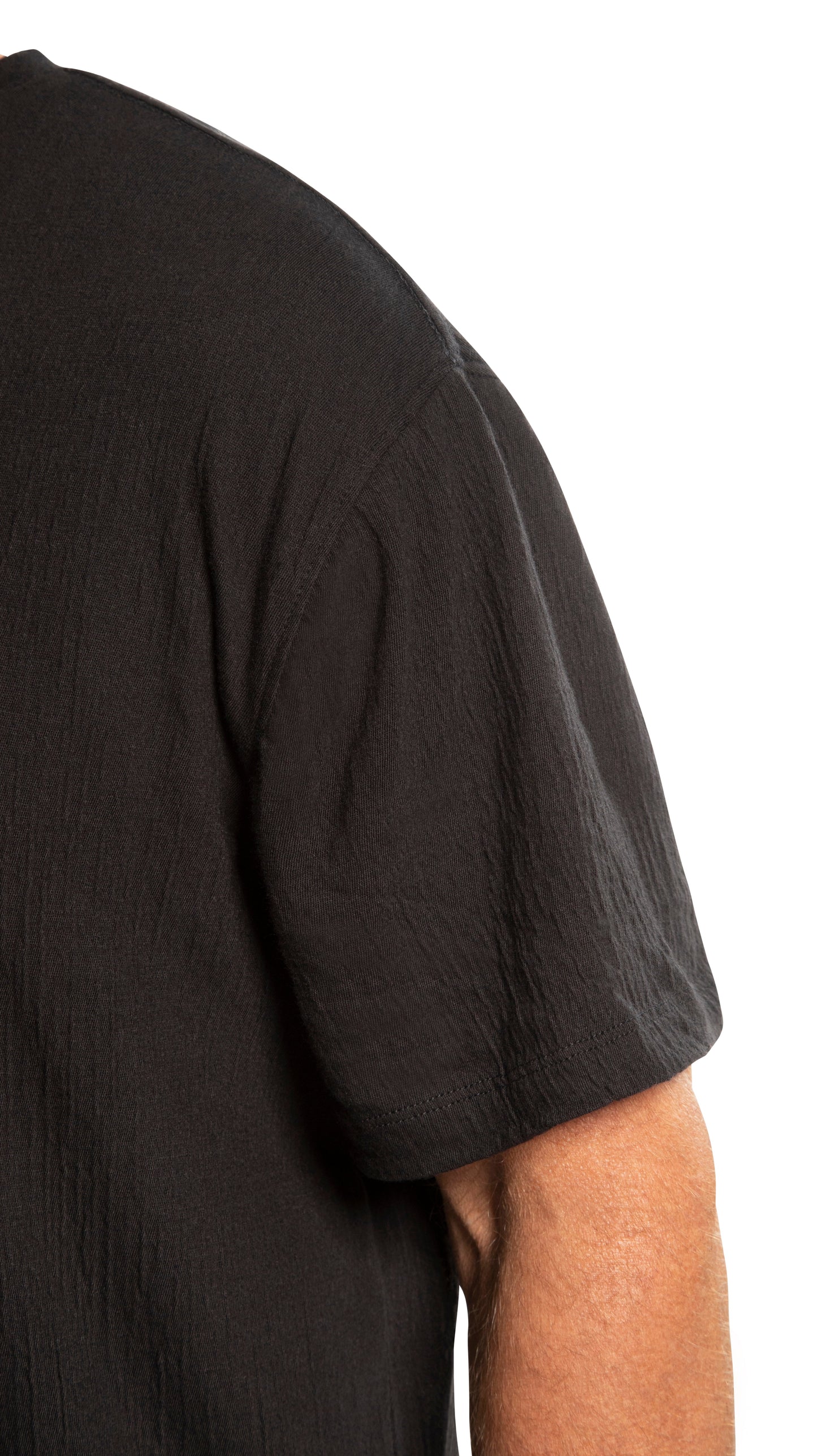 OTD Crewneck Knit Tee (Black) - Mann