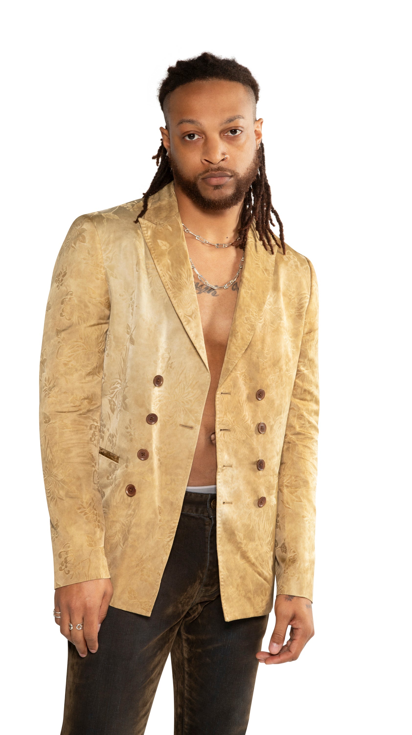 OTD Peak Lapel Double Breasted 8 Button Soft Jacket - Mann