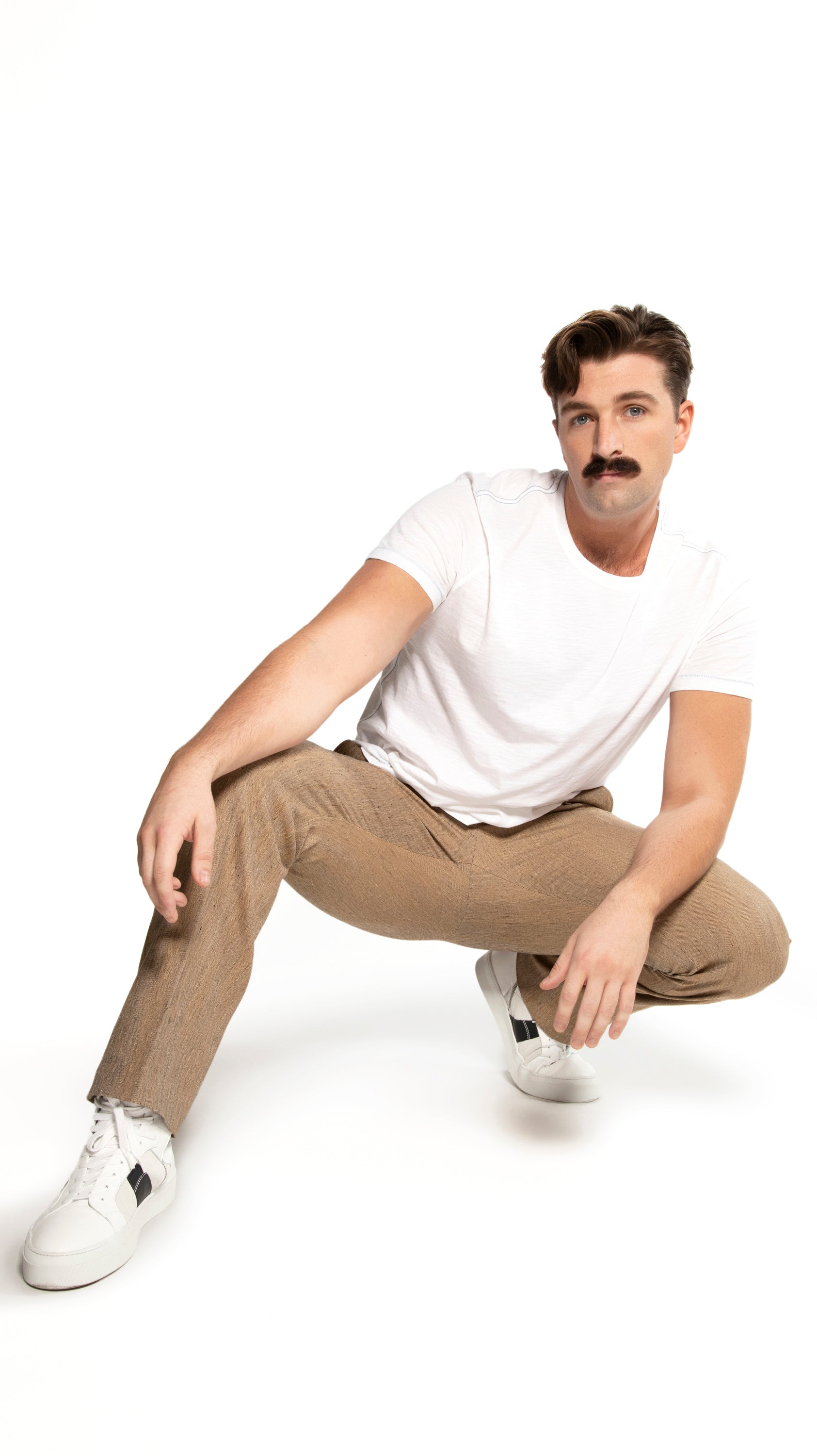 OTD Short Sleeve Crewneck Knit Tee (Chalk) - Mann