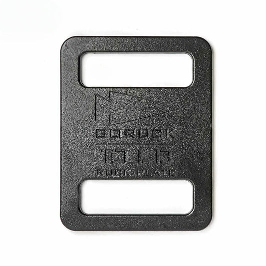 GORUCK 10 LB ruck plate, black steel workout weight, men's fitness gear