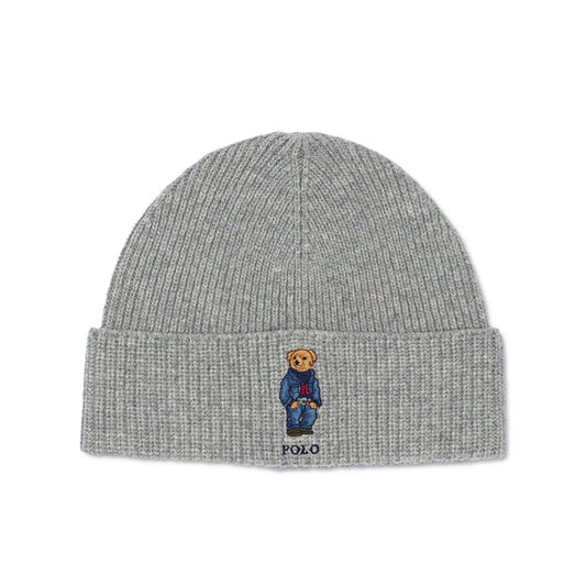 Polo Ralph Lauren Solid Denim Bear Beanie 'Grey'