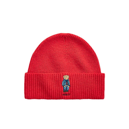 Polo Ralph Lauren Solid Denim Bear Beanie 'Red'