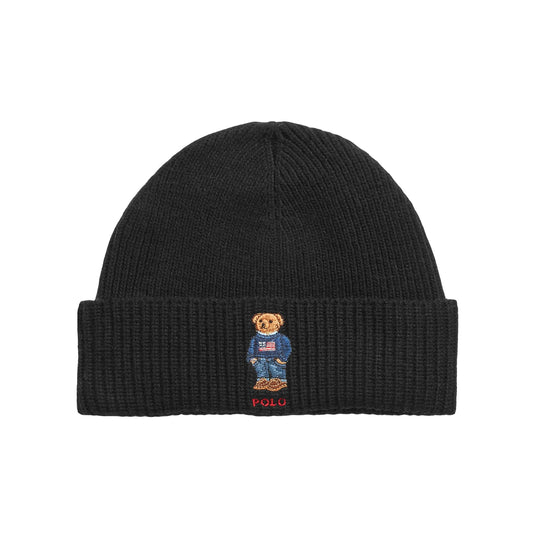Polo Ralph Lauren Solid Flag Bear Beanie 'Black'