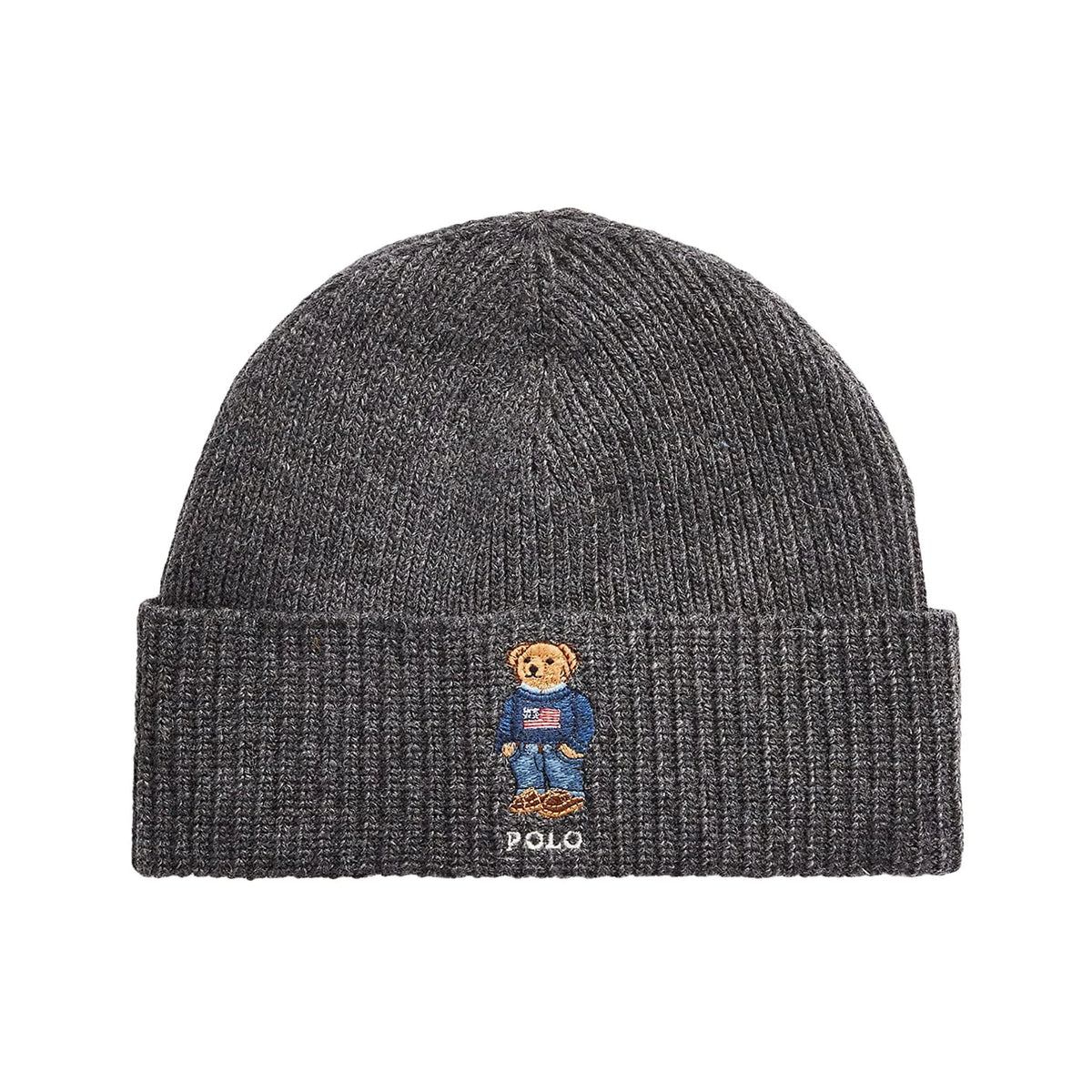 Polo Ralph Lauren Solid Flag Bear Beanie 'Grey'