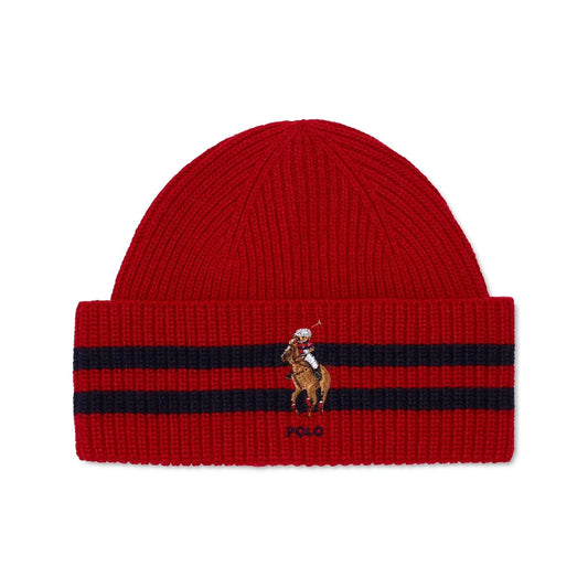 Polo Ralph Lauren Stripe Cuff Bear Beanie