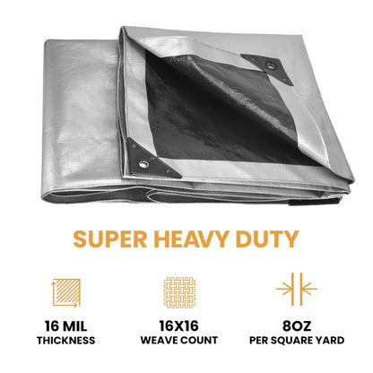 WDO 12’ x 25’ Super Heavy Duty Poly Tarp