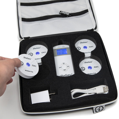 iReliev Hard Protective Carry Case for Wireless TENS EMS