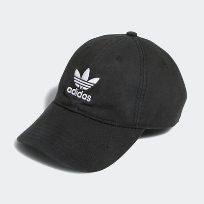 Adidas Originals Black Relaxed Strap-Back Cap