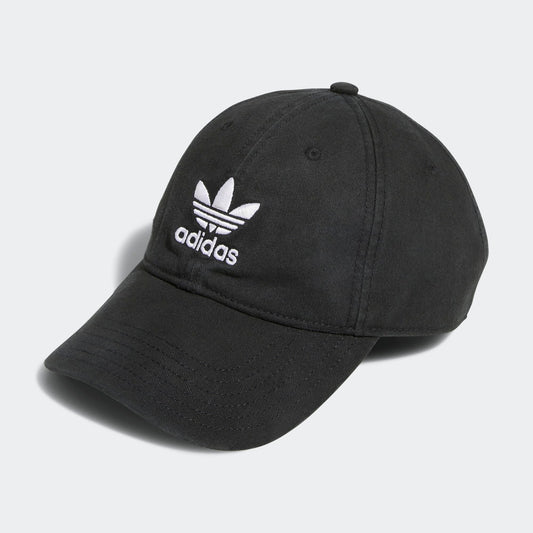Adidas Originals Black Relaxed Strap-Back Cap