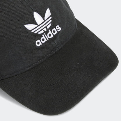 Adidas Originals Black Relaxed Strap-Back Cap