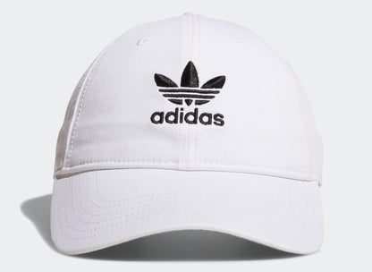 Adidas Originals White Relaxed Strap-Back Hat