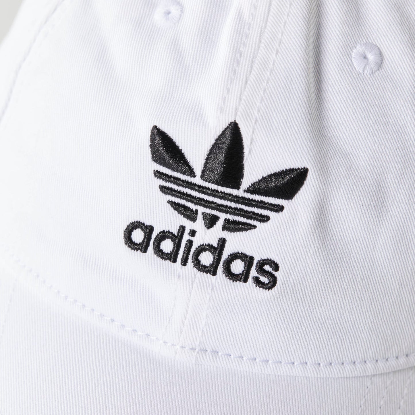 Adidas Originals White Relaxed Strap-Back Hat