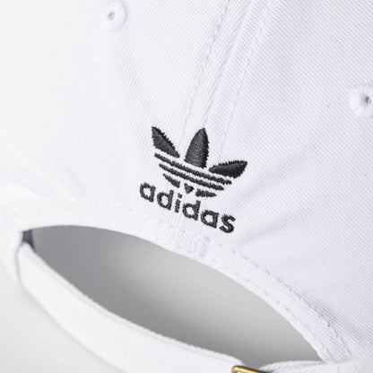 Adidas Originals White Relaxed Strap-Back Hat