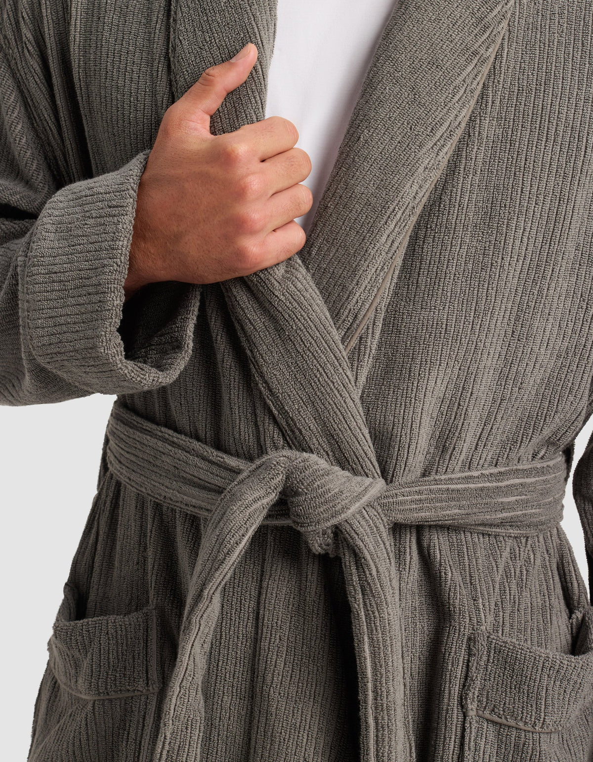Cozy Earth Ribbed Terry Bath Robe