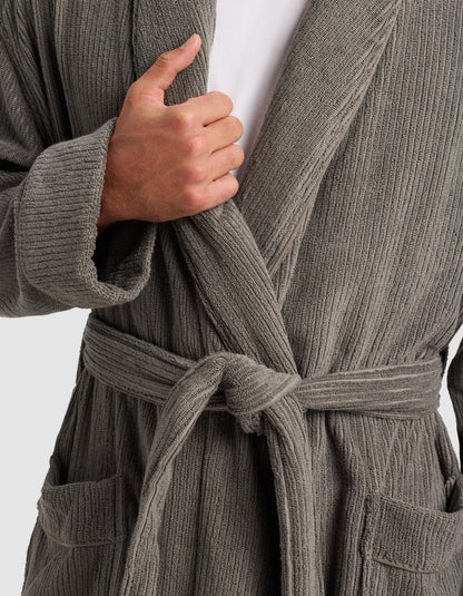 Cozy Earth Ribbed Terry Bath Robe