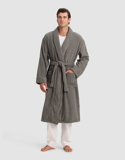 Cozy Earth Ribbed Terry Bath Robe