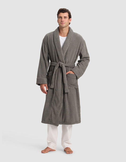 Cozy Earth Ribbed Terry Bath Robe