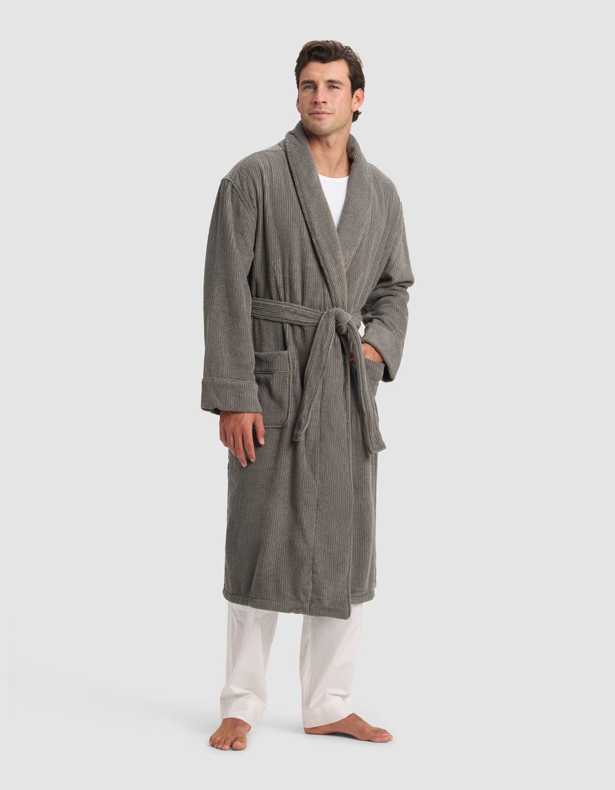 Cozy Earth Ribbed Terry Bath Robe