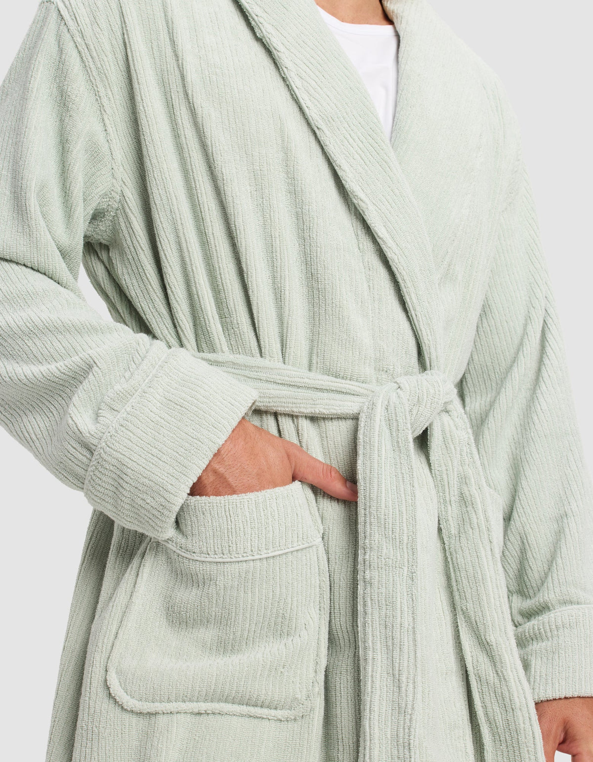 Cozy Earth Ribbed Terry Bath Robe
