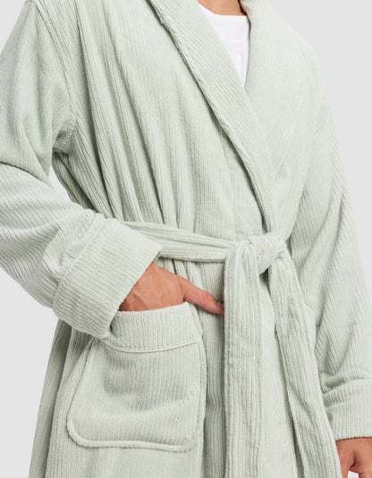 Cozy Earth Ribbed Terry Bath Robe