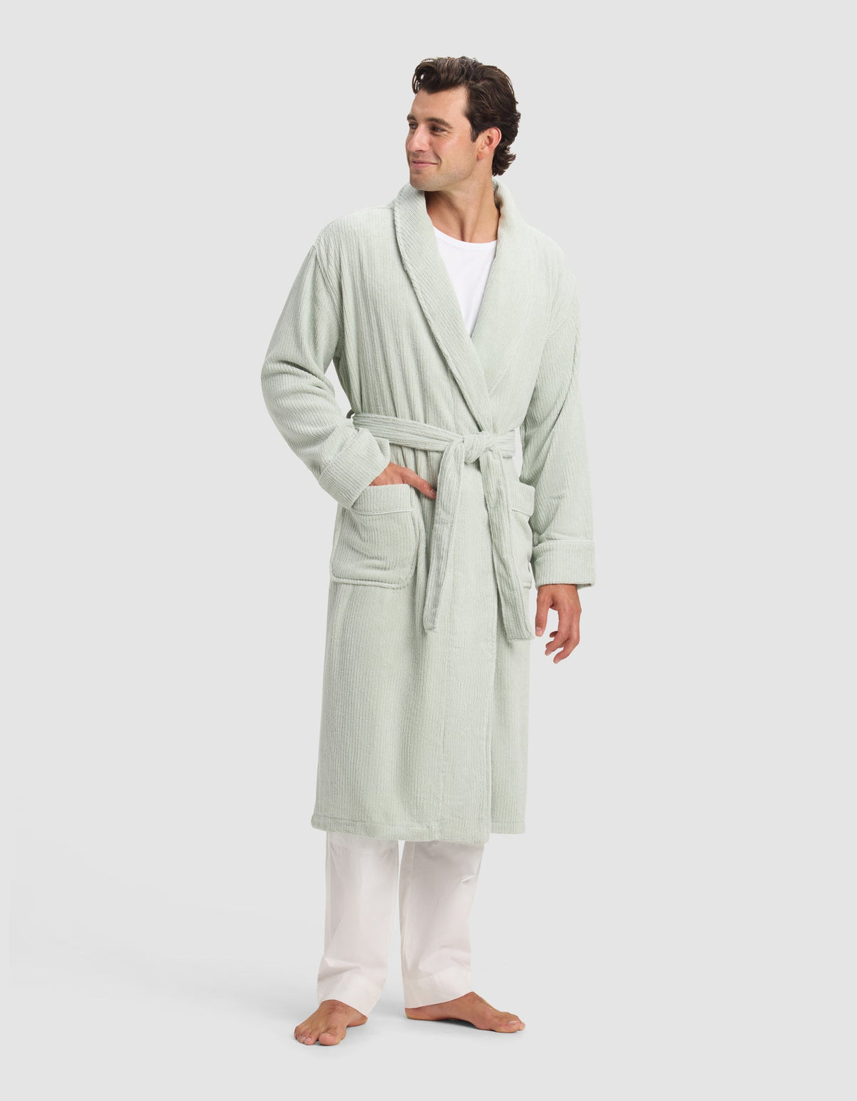 Cozy Earth Ribbed Terry Bath Robe